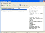 Email Verifier software - e-mail cím ellenőrzése. Kattintson ide több képernyőfelvétel megtekintéséhez